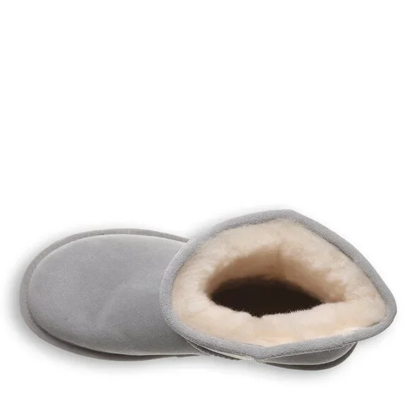 $85 BEARPAW 🐾 Elle Short Suede Wool Boots | Grey Fog | 8 - Picture 5 of 15